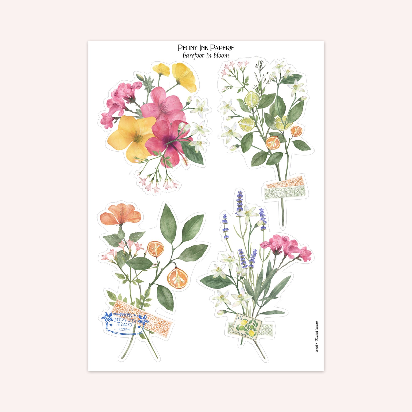 Journaling Kit | barefoot in bloom | Sticker Kit | Floral Deco | Bullet Journal | Planner Stickers | A La Carte Available