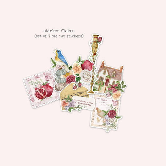 Bloom core Sticker Flakes – Set of 7 Clear Vinyl Stickers | A La Carte